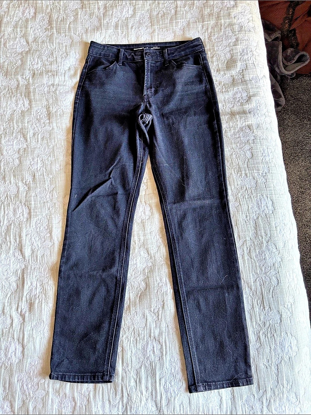 Old Navy High-Rise Wow Straight Jeans Black Straight Leg Jeans Like New